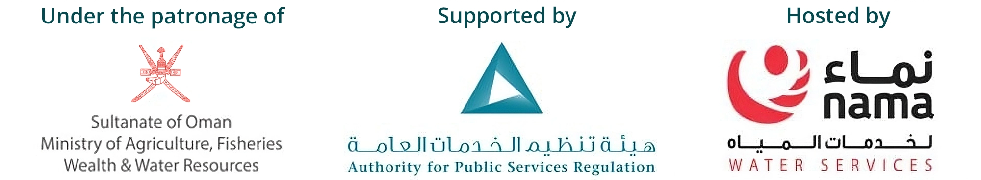 3 Partners logos include Nama Water Services and Sulran of Oman